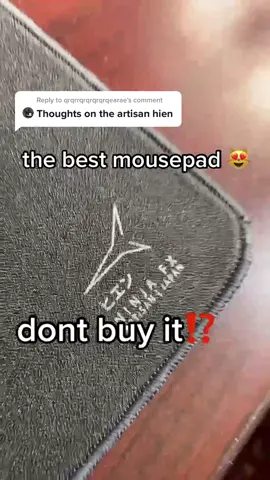 Reply to @qrqrrqrqrqrqrqearae artisan hien “review” #techtok edition #artisan #mousepad
