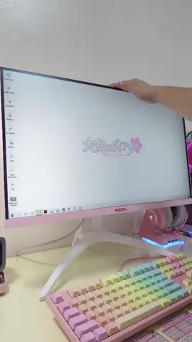 Unboxing and setting up my new #PinkMonitor ♡ #pinksetup #pinkpc #pinkgaming #pinkgamer #cutesetup #pinktech #agon