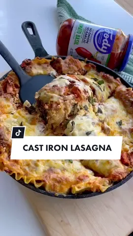 quick & easy dinner- you’ll want to make this! @fodyfoods #lasagna #Recipe #castiron #foodontiktok #ad