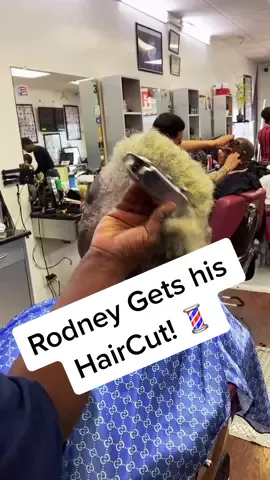 Rodney is a new man! First haircut since 1985 #Community #Support #Love #Fyp #HairCut #Barber #Kissimmee #Florida #OneFamily #GodsPlan #Venmo #CashApp