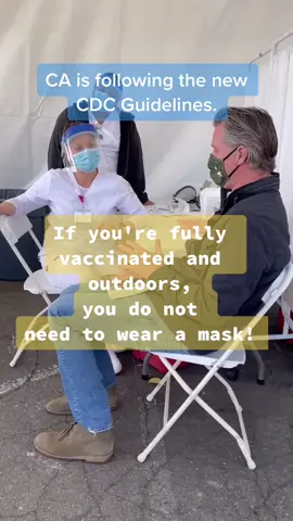 If you're fully vaccinated, outdoors, and not in a large crowd -- you do not need to wear a mask!