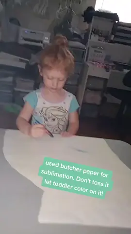 reuse the paper after you sub!! She wanted to color on my paper not her coloring books. Press trash box came in clutch!