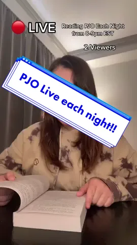 reading percy jackson - the lighting thief every night on live. i don’t get a lot of views but ty for being so kind 🤍 #live #fyp #lighteningthief
