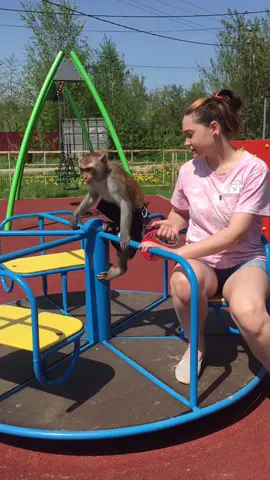 Мой счастливый малыш🥰🥰🥰🐒#хочуврек #домашниепитомцы #макака #резус #МамаЯПоелDanone