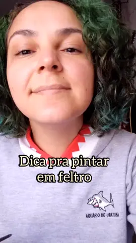 Dica para pintar em feltro 🎨 #aprendanotiktok #agoravocêsabe #artesanato #feltro #DIY