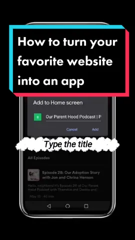 How to add your favorite website in the Home screen (like an app) #phonetrick #androidtutorial #phonehack