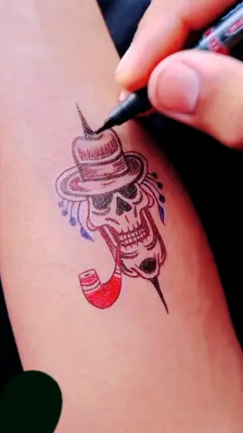 Smoking Skull Tatto☠☠💀💀( plz subscribe my youtube channel👈)#tatto#tatto_artist2#viral#fyp#foryoupage
