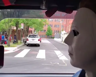 They all screamed at the same time...🤣 #michaelmyers #fyp  #halloween #copsoftiktok #horror #scared #jeeplife #police