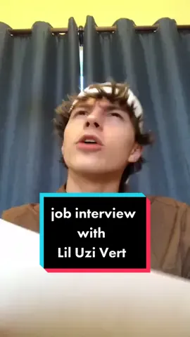 job interview with Lil Uzi Vert #fyp #funny #rap #uzivert #liluzivert #music #job #interview #skit #foryou