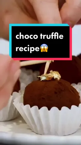 Chocolate truffle recipe🍫😍 #truffle #chocotruffle #chocolate #EasyRecipe #fyp