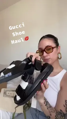 can we take a moment for the gucci sandals #gucci #summertrends #summerhaul #aritziahaul #djerfavenue #summerstyle #dadsandals #summerinspo