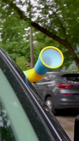I invented the simplest way to stay cool while driving. ￼#unnecessaryinventions