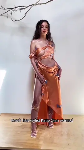The butterfly dress 🦋 with @sabrina & stylist @qiankatie #fashiondesigner #butterfly #cottagecore