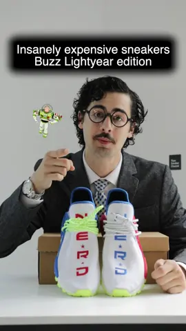 Who wants a pair? 🚀 #theesneakerchannel #buzzlightyear #toystory #adidasshoes #humanrace #pharrellwilliams #fyp