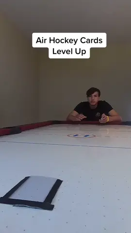 AIR HOCKEY CARDS! #trickshots #skills #challenge