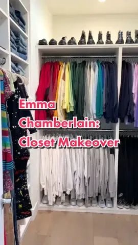 @emmachamberlain has a 🔥 new closet! Obsessed is an understatement! #organizing #organize #emmachamberlain #closetmakeover