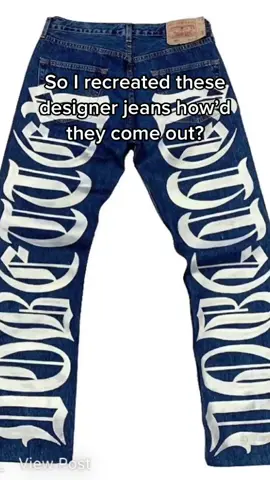 how did they turn out? #fy #fyp #customjeans #streetwear