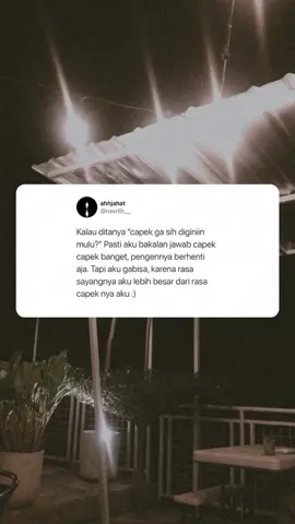 capek ya? memasuki waktu indonesia overthingking :) selamat overthingking gaisss