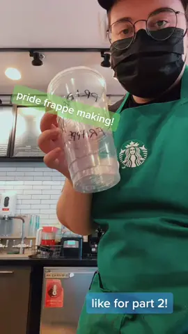 everyone wanted to know how i made it so here u go! #Pride #pride2021🏳️‍🌈 #barista #starbucks