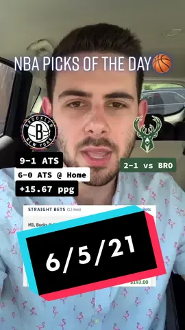 NBA Picks of the Day🏀 #sportsbetting #sportsbettingtiktok #sportsbettingeducation #NBA #nets #bucks