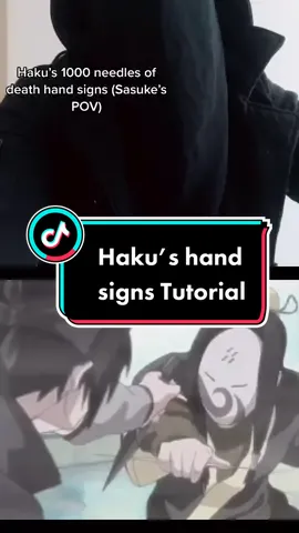 #duet with @the1.andonly One hand jutsu tutorial #haku #naruto #handsigns #narutok #fingertutting #fyp #anime