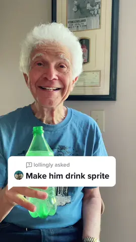 Answer to @lollingly lol love it. He hasn't drank soda in yearsss 😆 #mydad #sprite #soda #80yearsold #dadmoves #fyp #foryou
