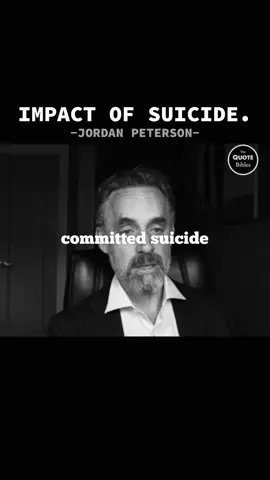 Jordan Peterson shares a story about how taking your own life impacts the loved ones around you. #MentalHealth #JordanPeterson (@dr.jordan.b.peterson)