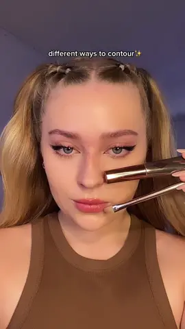 ✨different ways to contour✨ ib @kali.ledger 💞 #makeup #makeuptransformation #makeupartist #makeuphacks #contourtutorial