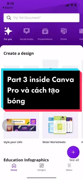 P.3 khám phá bên trong #canvapro  và cách tạo bóng #canvatutoriais #studywithme #LearnOnTikTok #tip #mobile #share #Love