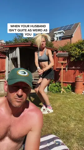 He was trying to relax in the sun ☀️ 😂 #annoyingwife #essexfamily #fyp #foryou #foryourpage #marriedcouple #over40 #madagascarchallenge #tiktokdance