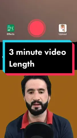 Tiktok 3 minutes Video Length 😱💯 #foryou #EduTok #threeminutevideo #newfeature #tiktok #foryoupage #viral #iamumairshakir