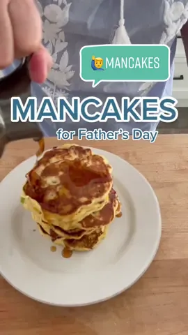 Sweet & savory MANCAKES for Father’s Day 🥞 #foodtiktok #FathersDay #LearnOnTikTok #tiktokpartner #dadtok *thank you Chef John