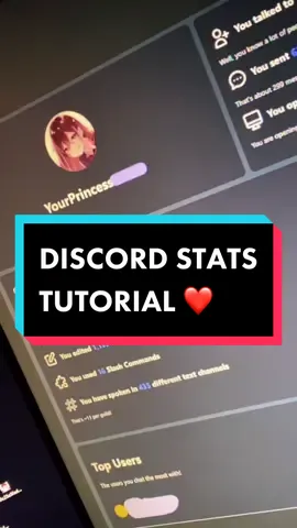 learn more about ur discord stats!! ty to my friends who showed me n the developers of the site! 💖 #fyp #discord #gamers #tutorial #discordtutorial