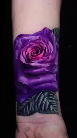 Purple rose tattoo I got to do right before my birthday 🥳 #tattoo #tattooartist #rosetattoo #realism #primedayshowpjparty #adultswim