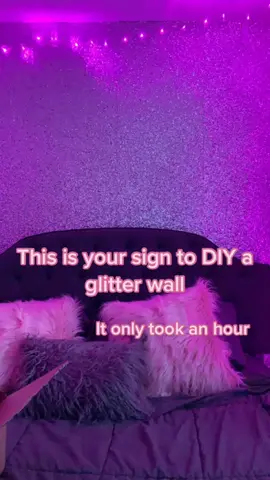 Literally my favorite part of my room!   #xyzbca #fyp #DIY #glitter #glitterwall #amazonfinds