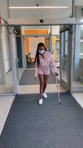 I lost my leg strength 3 years ago and this is the first time I have been able to walk through the hospital🙌🏾 #fyp #foryoupage #AsSceneOnTubi