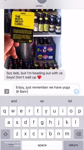 8am yoga whilst hungover? Sounds fun babe #servd #servdcards #couplesgame #couplegoals #boysnight