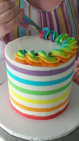 Posting my most popular TikTok! 17 million views the first time! ❤️🧡💛💚💙💜 Happy pride month!!#pridemonth #rainbow #cake #fyp #foryou