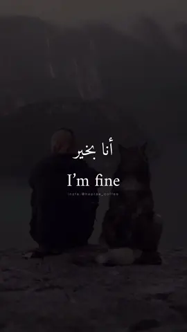 I’m fine 💔 #اقتباسات #كتابات #اقتباسات_مترجمة #foryoupage #foryou