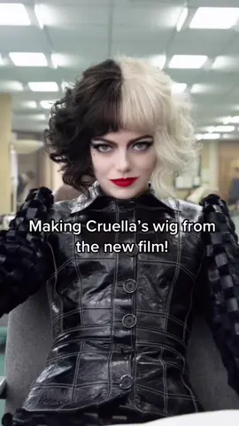 Cruella wig WIP! #cruelladevil #cruella #cruellacosplay #cruellawig #wigturorial #cruellawig #liveactioncruella #disneycosplay #fyp #foryoupage