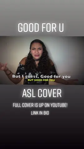Full cover is up on YouTube!!  #good4u #good4uoliviarodrigo #asl #americansignlanguage #signlanguage