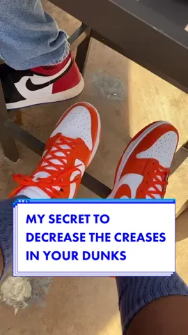 My secret to decrease the creases in your Dunks or G-Nikes #sneakers #sneakerhead #sneakercreasing #nikedunk