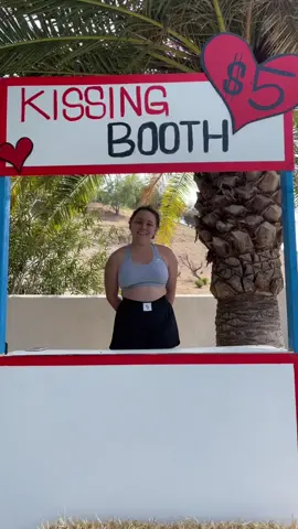 My girlfriend opened a kissing booth in our driveway😂 @k0uvr