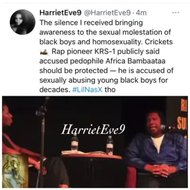 Rap pioneer #KRS1 publicly said accused pedophile #AfricaBambaataa  should be protected. #harrieteve9 #lilnasx #the4thquarterpush