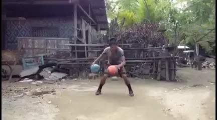 combanition dribble 2 balls 🏀🏀
