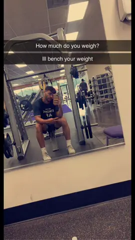 Benching my friends weight 🥰 #GymTok