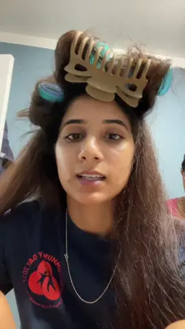 Thx mommm ❤️❤️ (also I just woke up @ the end, so excuse how I look) #foryou #fyp #punjabi #desi #indian #HotwireHotelGoals #blowout #hairrollers