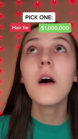 Reply to @_._.wish._._ #pov you can choose between $1M and a hair tie #amelietpovs