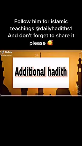 Follow  the page @dailyhadiths1