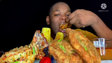 Fried Salmon and Lobster Tails #friedsalmon #salmonnuggets #adriancookingnfoodreview #lobstertail #lobstertok #seafoodmukbang #mukbangtiktok #asmr